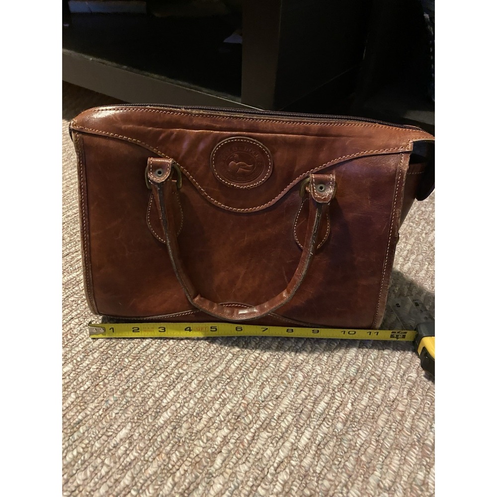 Vtg Gold Duck Leather Collection Satchel Purse Handbag Brown Heritage Workwear